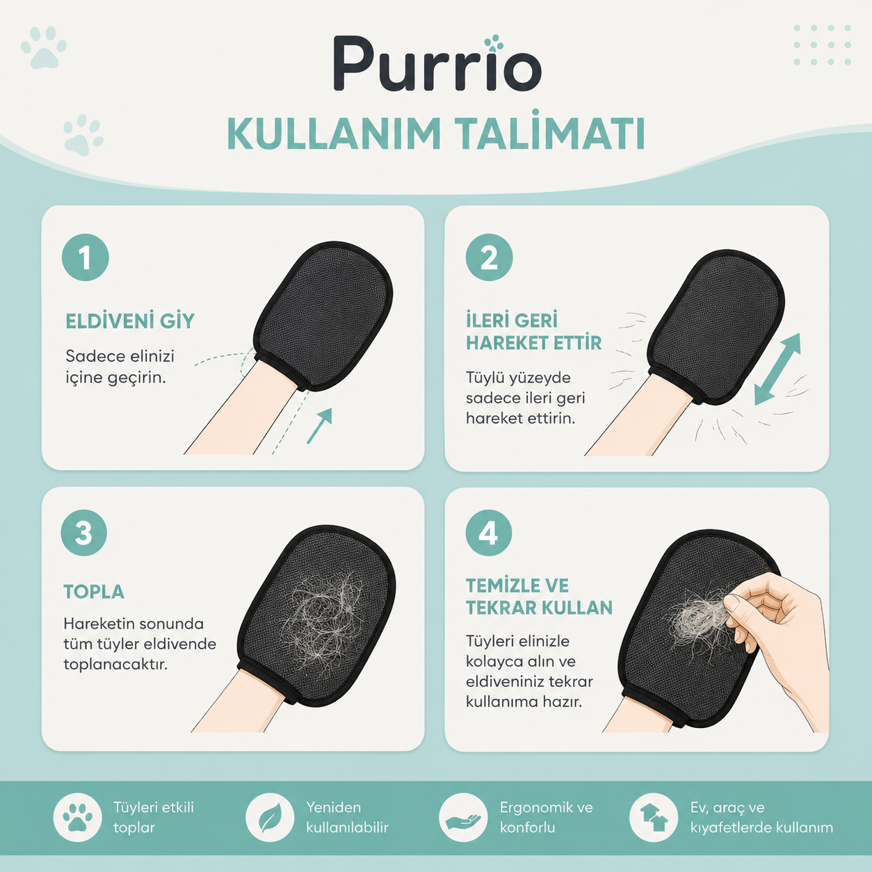 Sihirli Tüy Toplama Eldiveni