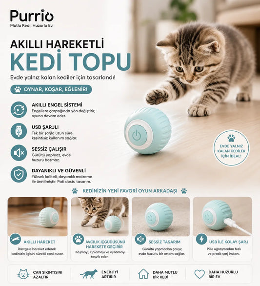 Purrio™ Akıllı Hareketli Kedi Topu
